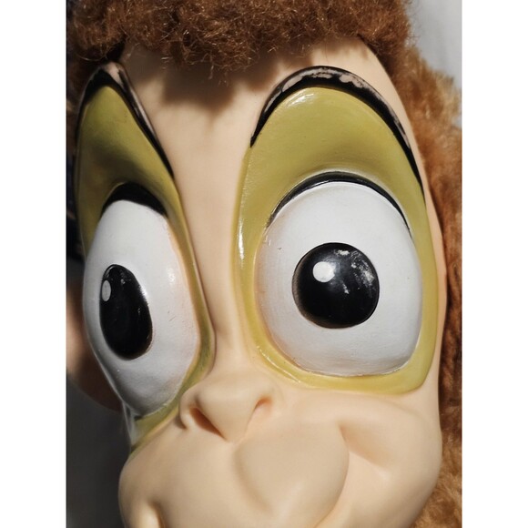 Disney Store Aladdin Abu Monkey Rubber Face Plush 18" Stuffed Animal Vintage Toy - Picture 11 of 11
